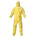 Kleenguard A70 Chemical Spray Protection Coveralls (00683) Suit, Hooded, Booted, Zip Front, Elastic Wrists, Size Large, Yellow, 12 Garments/Case