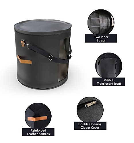 Dku Group -Hat Box- Oversized Hat Storage Box- Felt Hat Box- Large Felt Storage Box- Large Hat Storage Box For Women And Men- Round Hat Storage Box - Stuffed Animal Toy Storage - Wide Brim Hat- #TOP7