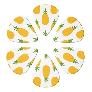 ASDTEHCY Lot de 6 médiators en celluloïd, motif ananas, fins, moyens et lourds pour guitares acoustiques, électriques… - Les Beatles, Paul McCartney, John Lennon, RIngo Starr, George Harrison ASDTEHCY Lot de 6 médiators en celluloïd, motif ananas, fins, moyens et lourds pour guitares acoustiques, électriques… – Image 2
