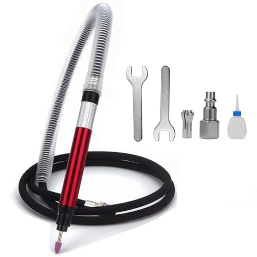 Candeon Micro Stabschleifer, Mini Druckluft Stabschleifer Druckluftschleifer,65000 U/Min Luftschleifer Geradschleifer Bleistiftschleifer Pneumatisches Schleifmaschinen Zum Reinigen,Schneiden,Polieren