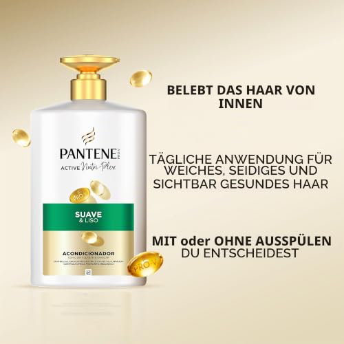 Pantene Pro-V Sanfte und glatte Pflegespülung, 800 ml, mit Spender, krauses Haar und stumpfes Haar, tägliche Anwendung… – Ansicht 4