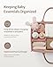 Blissful Diary Baby Diaper Caddy Organizer, Stylish Storage Basket for Newborn Essentials and Diaper Station, Gift for Baby Shower and Registry Must-Have, Blush Pink