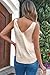 BLENCOT Tank Tops for Women V Neck Silk Summer Satin Sleeveless Blouses Basic Camisole Shirts Apricot Small