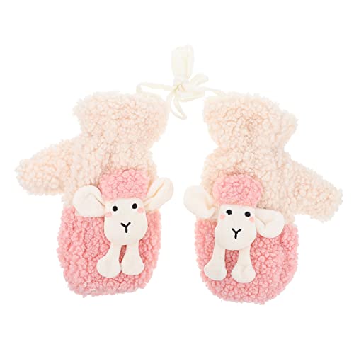 NOLITOY Warm Gloves for Women Girls Thicken Mittens Cute Cartoon Mittens Winter Gloves Plush
