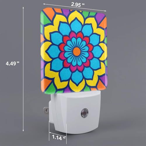 Image of Boho Floral (3) LED Plug-in Nightlights 2 Piece Set for Bedroom