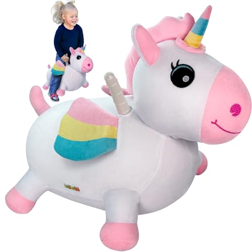 WALIKI Bouncy Horse Hopper | Inflatable Hopping Horse for Kids | Jumping Horse (Unicorn)