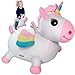 WALIKI Bouncy Unicorn Hopper | Hopping Unicorn | Inflatable Ride-On Pony | Ridding Horse for Kids | Jumping Unicorn | Pump Included