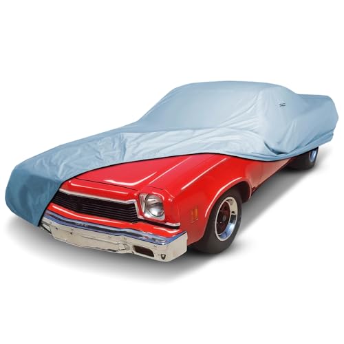Image of iCarCover Premium Car Cover for 1973-1977 Chevy El Camino Heavy Duty Waterproof All-Weather Automobiles Custom Fit Indoor Outdoor UV Snow Protection Covers with Straps and Bag