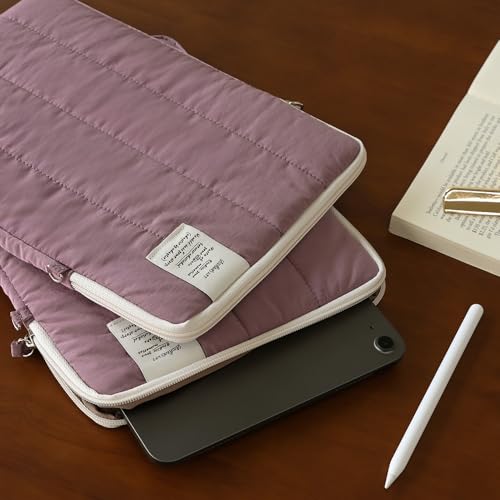 Image of Monolike Archive 247 Cushion Tablet Pouch 11inch, Purple - Padded Protective Sleeve for iPad Pro /Air, Soft Vintage Style Case