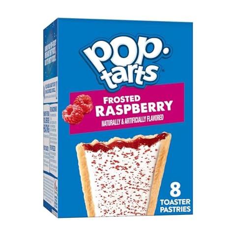 Pop-Tarts Toaster Pastries, Breakfast Foods, Kids Snacks, Frosted Raspberry, 13.5oz Box (8 Pop-Tarts) Cover