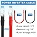 Hoteam 6 Pcs Battery Cable Copper Battery Inverter Cables with Terminals 3/8 Inch Lugs Red and Black Both Ends Power Inverter Wire for Solar Motorcycle Automotive RV Car Boat Marine(4awg,1ft)