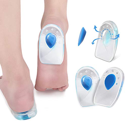 Fascigirl 1 paire de talonnettes en gel résistant aux chocs pour fasciite plantaire, coussin de talon multifonctionnel pour soulager la douleur, protection des pieds douloureux ou contusés Cover