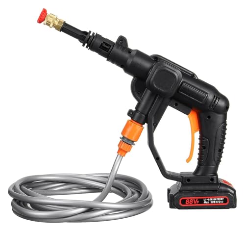 Lavadora de Alta presión, Lavadora de Coches 4000w, Ametralladora eléctrica portátil de Alta presión sin Cables para la Limpieza de Pisos de lavadoras de automóviles y riego de Jardines.