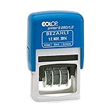 Passendes Ersatzkissen: E/200 COLOP Datumstempel Printer S 260 mit Text BEZAHLT, Abdruck blau/rot