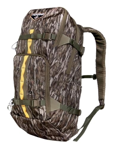 Image of TENZING 1200 Whitetail Day Pack, Mossy Oak Bottomlands | Hydration Bladder Compatible Ultra-Durable Camo Hunting Backpack with 4 Compartments & 11 Pockets