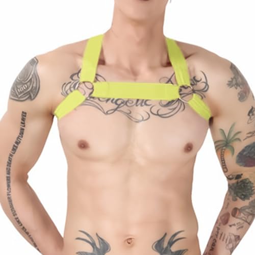 Image of Mens Harness Belt Nylon Elastic Body Shoulder Strap Sexy Halter Club Wear Cosplay Costume
