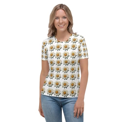 T-shirt marguerites femme pour un look décontracté de week-end