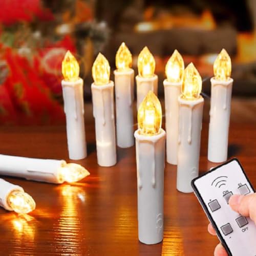 Velas de té eléctricas con temporizador programable y pilas incluidas