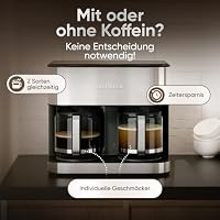 ProfiCook® Doppel Kaffeemaschine | 3,6L | bis zu 32 Tassen | 2 getrennte Brühsysteme | Edelstahlgehäuse | Nachtropfsicherung | Filterkaffeemaschine | 2000W | Coffee Machine | PC-KAD 1308 inox – Ansicht 4