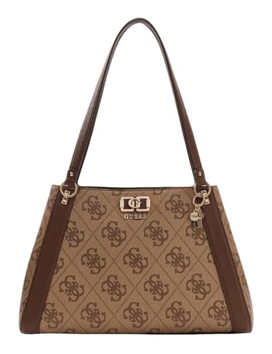 Sac à épaule Karnilla Logo GUESS Girlfriend Carryall Marron
