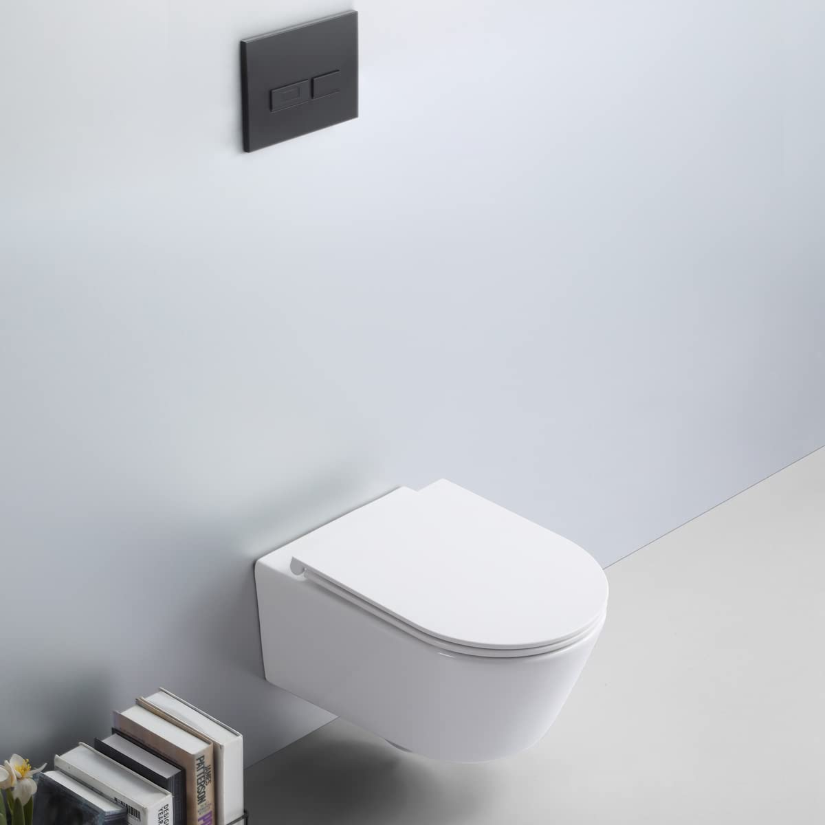 Yellowshop - Set coppia sanitari vaso rimless e bidet sospesi con coprivaso soft-close serie WOLLY