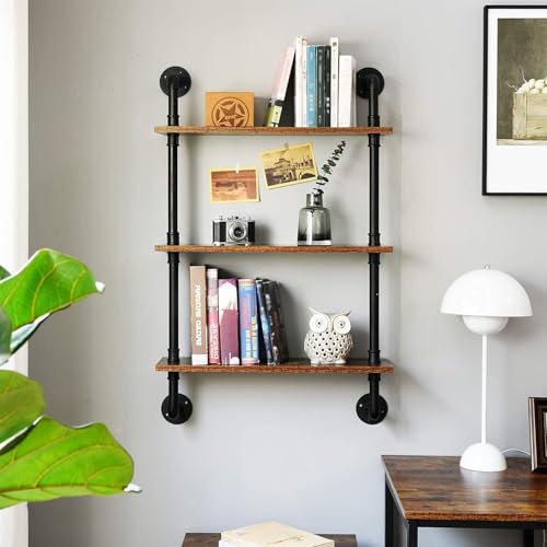 Étagères flottantes en bois pour décorer votre cuisine et vos pots de fleurs suspendus