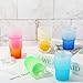Whaline 6 Pack Frosted Sublimation Mini Gradient Color Tumblers 3oz Shot Glasses with Lid & Straw Insulated Mugs for Home Party Bar Tea Coffee Cocktails Drinks Gift Supplies