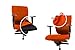 Produktbild CLEANCHAIR Set: Bürostuhl 2er Überzugsset für die SITZFLÄCHE und RÜCKENLEHNE (Large, Orange)