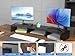 OUTIOE Dual Monitor Stand for Desk, Metal Computer Stand, Desk Shelf Riser,Desktop Organizer for Home and Office Use (Black)