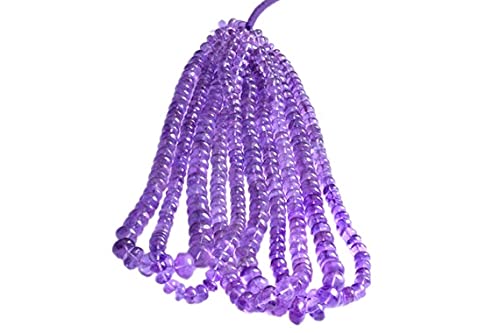 Améthyste perles lisses 6-8mm pour création bijoux fil 40cm