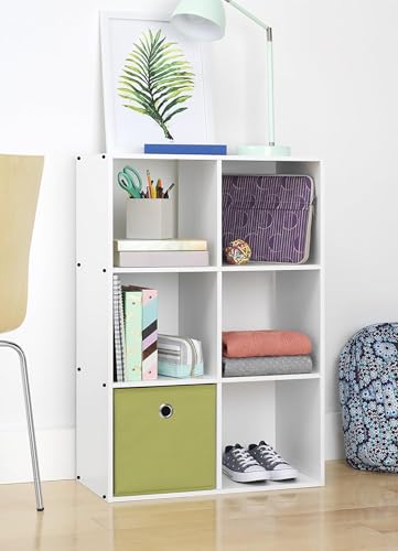 Enigmatic Woodworks Wooden 6-Cube Open Storage Organizer | Booksh...