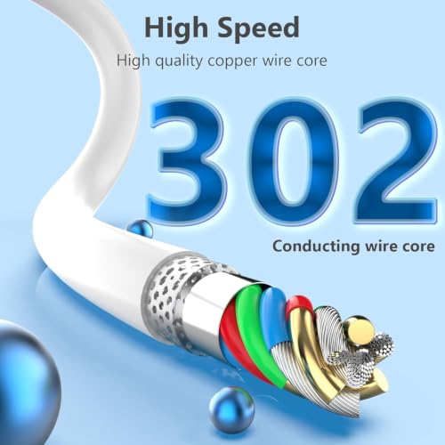 Image of SAKIT MFi Certified 27W Type C to Lightning Super Fast Charging Cable, High-Speed Data Sync, Durable Type C to iPhone Charger Cord,1M (3.3ft),Compatible with iPhone 14 /13 /12 /11 /X /8 /7 /6 /5 Series,White