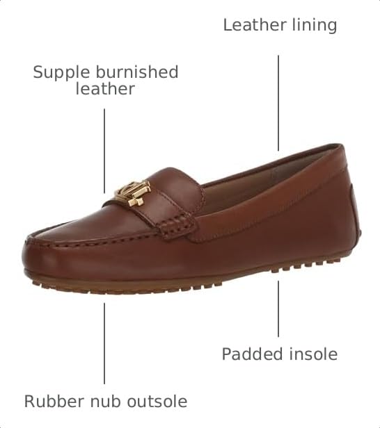Image of Lauren Ralph Lauren Women's Barnsbury Burnished Leather Driver