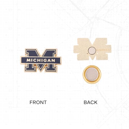 Image of Desert Cactus University of Michigan Magnetic Metal Lapel Pin (E)