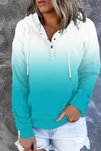 Image of HVEPUO Tie Dye Print Hoodie Long Sleeve Drawstring Pullover Tops Loose Casual Sweatshirt For Women(S-XXL)