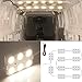 Justech 60LEDs Éclairage Intérieur de Voiture Ruban LED 12V Lumière Blanc Chaud Bandes lumineuses Éclairage de plafond pour Vans Caravane Camion Camionnette Camping Car Cabanon Remorque