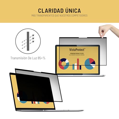 Filtro de privacidad magnético VistaProtect para MacBook Air 15 M1 M3 pantalla anti luz azul 6
