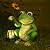 ONTALA Large Frog Garden Statue for Outdoor Decor Solar Powered Sculptures for Yard Patio Cute Animal Statues Housewarming Outdoor Ornaments
