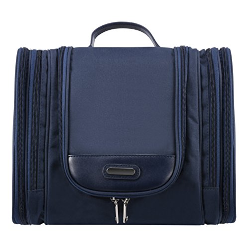 Neceser maquilhagem NuoYo 5 espaço/XL Necesser maquilhagem organizador de viagem precisar com gancho, turismo, viagem ou de negócios (Homens / Mulheres), azul