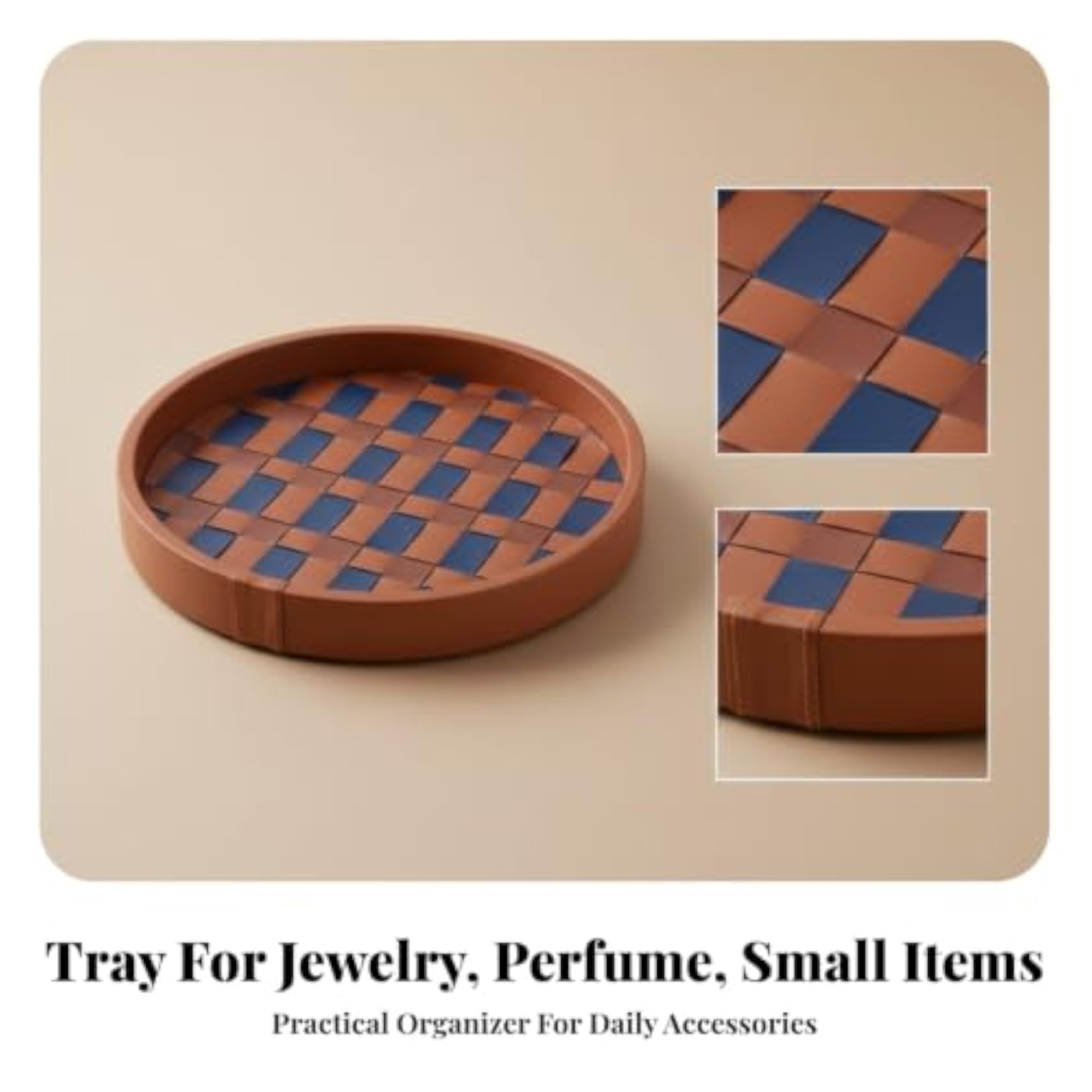 Lattice Surface Decorative Storage Tray