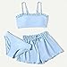 KAGAYD Baby Girls Bikini Swimsuit Girls' Fashion Swimsuit Swimsuit Bottoms for Girls Bathing Suit for Girls (Blue, 14-16 Years)