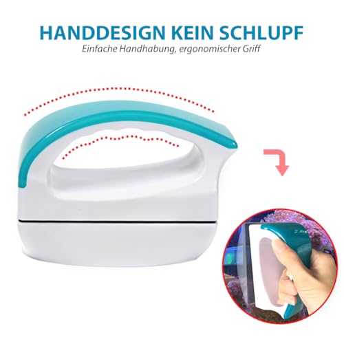 Podazz Magnetic Aquarium Glass Cleaner Fish Tank Glass Algae Scrapers, Floating Magnetic Scrubber Clean Brush, Scratch-Free, Non-Slip with Handle(S) - Image 4