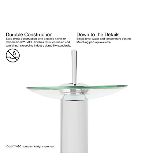 Vigo Waterfall 11.5 Inch H Single Hole Single Handle Bathroom Faucet In Chrome - Vessel Sink Faucet Vg03002Ch #TOP2