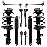 Detroit Axle - Front Struts w/Coil Spring Rear Shock Absorbers Sway Bar Links Outer Inner Tie Rods Replacement for 2010-2013 Kia Forte Koup - 10pc Set
