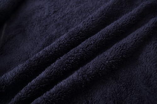 Image of Gary Com Heavyweight Hoodies for Men, 1.8lbs Sherpa Lined Fleece Full Zip Up Winter Sweatshirts Jackets Navy M