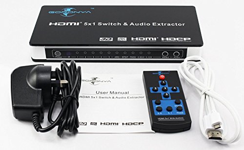 Goronya - Convertitore 3 e 5 porte HDMI/MHL con