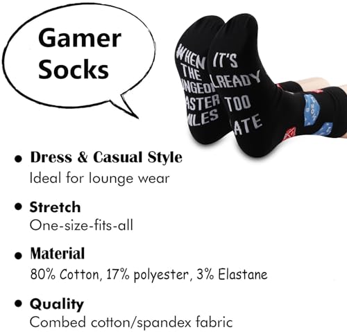 TSOTMO Game Socks Game Lovers Fans Gift When The Smiles It’s Already Too Late Socks RPG Gamer Gift2