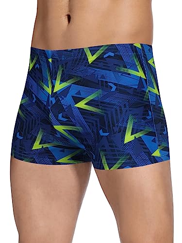 Image of Men's Square Leg Swimming Jammer Shorts UPF50+,Men Swimsuit Swim Jammers Fabric Shape Retention