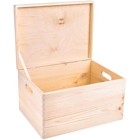 Creative Deco XXL Large Wooden Storage Box Cover