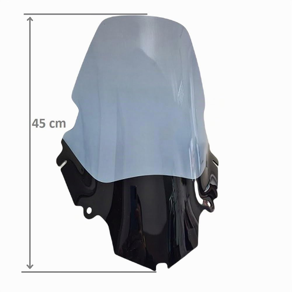 Parabrezza Rally Schermo Cupolino Alto Paravento MotorcycleScreens Compatibile con Honda XL 650 V Transalp 2000-2006 MOTO Touring